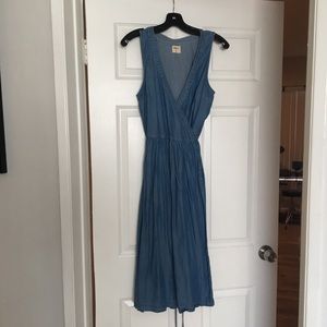Chambray denim wrap dress- DONATING SOON